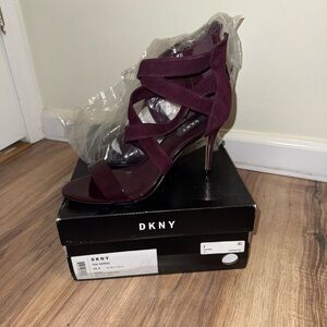 DKNY Women's Deep Purple Strappy Heels
